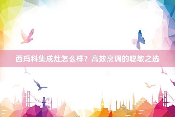 西玛科集成灶怎么样？高效烹调的聪敏之选